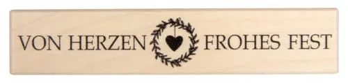 Rayher Stempel Von Herzen frohes Fest, 2x10cm, 29268000