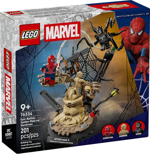 LEGO® Super Heroes 76334 Großer Showdown: Spider-Man vs. Sandman - Spannendes LEGO Set für Kinder ab 7 Jahren! Enthält vielseitige Bauteile für kreative Spielmöglichkeiten und fördert die Fantasie. Ideal für Fans von Superhelden und actionreichen Abenteuern.