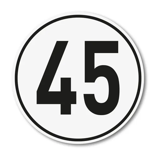 km/h Aufkleber I Größe Ø 10 cm I Geschwindigkeitsaufkleber I hin_722 45