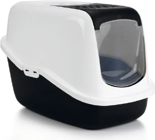 Savic Katzentoilette Nestor - weiß/schwarz
