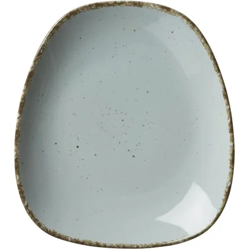 Ritzenhoff & Breker Dessertteller Casa, 22 x 20 cm, Frühstücksteller im Vintage-Look, Mix & Match-Geschirr, Spülmaschinenfest & Mikrowellengeeignet, Porzellan, Blau