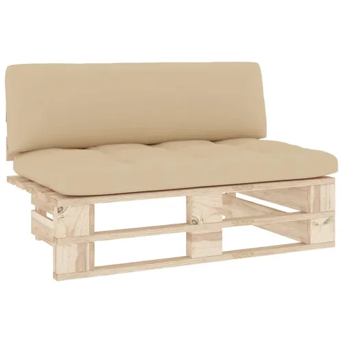 vidaXL Kiefernholz Imprägniert Garten Mittelsofa - Bürostühle und Gartenmöbel in einem: Das witterungsbeständige Palettensofa aus Kiefernholz bietet rustikalen Charme und hohen Komfort für entspannte Stunden im Freien.