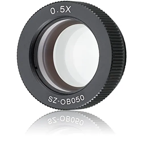 Bresser Zusatzobjektiv 0,50x für Mikroskope - Mikroskop-Zusatzobjektiv mit 0,5-facher Vergrößerung, ideal zur Vergrößerung des Arbeitsabstands, kompatibel mit Bresser Mikroskopen wie Advance ICD und Science ETD 101.