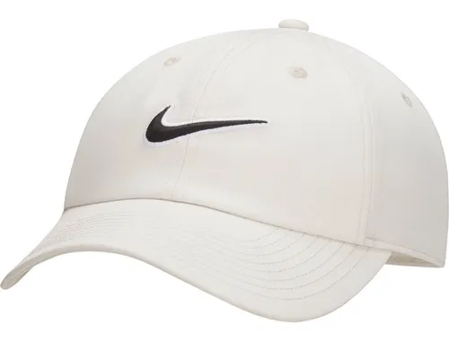 Nike FB5369-072 U NK Club Cap - Unisex Baseball Cap in Light Bone/Black - Bequeme und stylische Baseball Cap aus weichem Twill-Stoff, perfekt für den ganzen Tag, mit Swoosh-Label und gestickten Ösen für Atmungsaktivität.