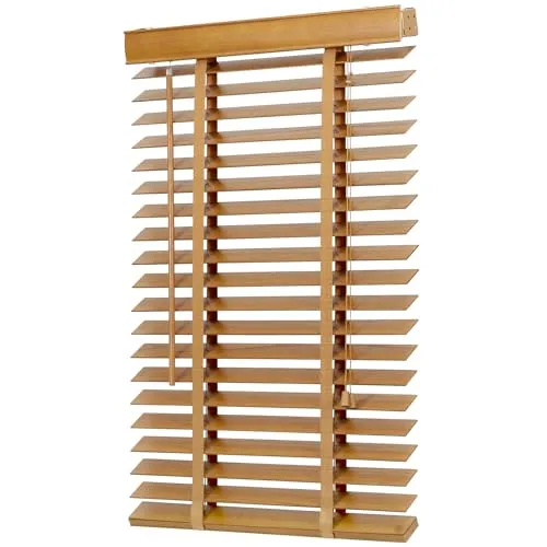 Sekey Holzjalousie 50 mm Lamellen - Blickschutz und Feuchtigkeitsbeständig - Jalousien aus leichtem Paulownia-Holz, ideal für feuchte Räume wie Küchen und Badezimmer. Langlebig und umweltfreundlich, schaffen sie eine warme Wohnatmosphäre und bieten effektiven Sichtschutz.