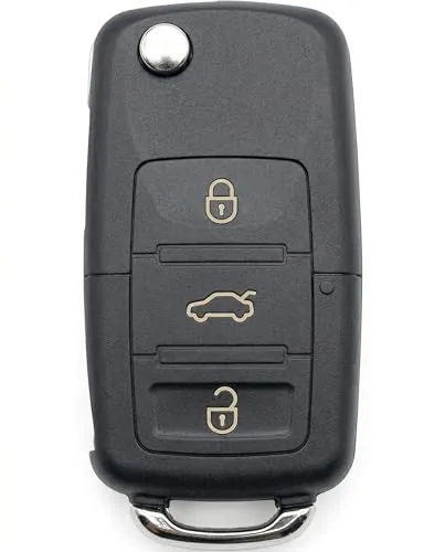 Liamgate Ersatz Schlüssel passend für VW Seat Skoda Schlüssel Gehäuse mit 3 Tasten passend für Fabia Golf Beetle Jetta Passat Variant Santana Bora 4Motion R32 Polo