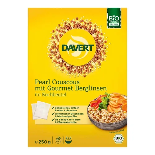 Pearl Couscous mit Berglinsen von Davert