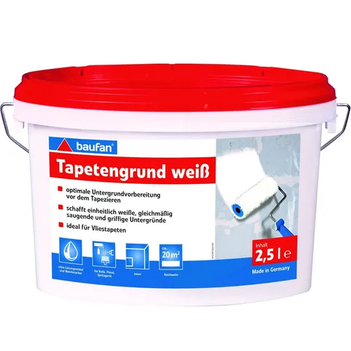 Tapetengrund Baufan 2,5L lösungsmittelfrei Untergrundvorbereitung (4,20€/1l)