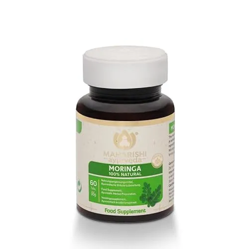 Maharishi Ayurveda Moringa Shigru/Trommelstock (Moringa oleifera) 470mg reines Blattpulver | Vegan, Glutenfrei, ohne Gentechnik 60 Tabletten 1er Pack