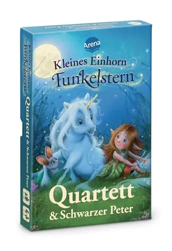 Kleines Einhorn Funkelstern. Quartett & Schwarzer Peter: Der Spieleklassiker für Groß und Klein, für 2-8 Spieler, Kartenspiel ab 4 Jahren