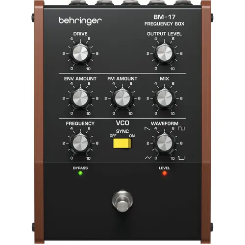 Behringer BM-17 Frequency Box - Analoger Oszillator-Effekt - Vielseitiger Effektprozessor für schräge Klänge, mit variabler Wellenform und Hardsync-Funktion. Ideal für kreative Soundgestaltung und als zusätzlicher Oszillator für Synthesizer.