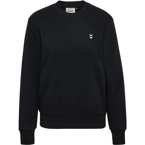 hummel hmlPULSE W Sweat Crewneck - Modischer Longpullover in Schwarz XS (34) - Stylischer Longpullover aus 60% Baumwolle und 40% Polyester, ideal für den Alltag. Mit Rundhalsausschnitt und wärmenden Rippbündchen bietet er hohen Tragekomfort.