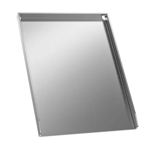 Onlyfire Edelstahl Grillplatte V2A Massiver 4mm, Universal BBQ Plancha Griddle für Kohlegrill, Gasgrill, 40x30x2,5cm, Grillschale, Grillpfanne, Grill Platte