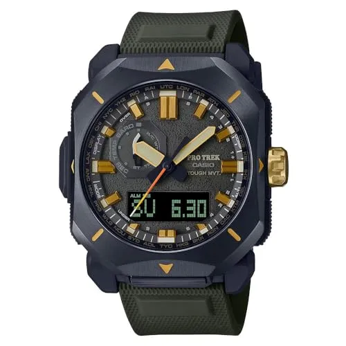 Casio Watch PRW-6900Y-3ER - Armbanduhr für Herren mit analog-digitalem Display, 10 bar wasserdicht und viele Funktionen wie Stoppuhr und Thermometer – perfekt als Geschenk!