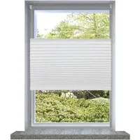 vidaXL Verdunklungsplissee 90×125 cm Weiß - Rollos mit flexiblem Sonnen- und Sichtschutz, einfach ohne Bohren montierbar und ideal für jedes Zimmer. Modernes Wellen-Design in Weiß für stilvolle Akzente.