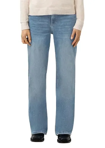 QS Stretch-Jeans CATIE Wide Leg 5-Pocket blau 42 - Moderne Stretch-Jeans mit bequemer Passform und elastischem Material. Ideal für einen lässigen Look im Alltag, pflegeleicht und vielseitig kombinierbar.