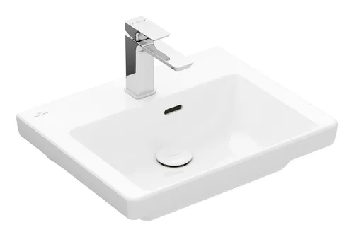 Villeroy & Boch Subway 3.0 Handwaschbecken - Elegantes Handwaschbecken mit 1 Hahnloch und Überlauf, ideal für moderne Bäder und Gästetoiletten