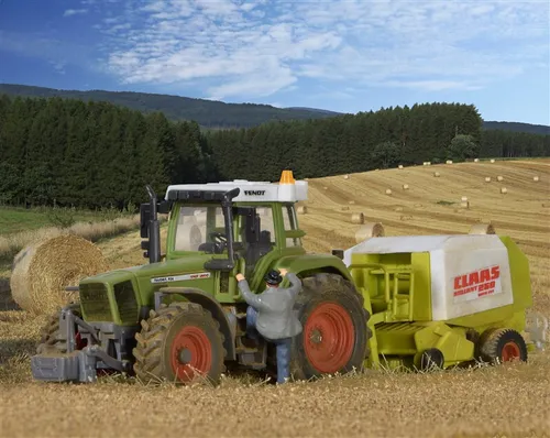 Kibri 12233 Spur H0 - CLAAS Set FENDT - ROLLANT - Landschaftsbau, Bausatz für detailgetreue Modelle im Maßstab H0, ideal für Modellbahn-Enthusiasten und Sammler.