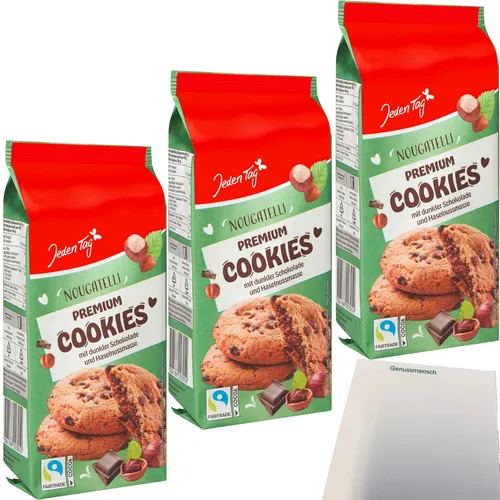 Jeden Tag Cookies Nougatelli 3er Pack 3x200g Packung usy Block