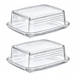 WESTMARK Butterdose 2 Stück aus Glas, weiß von Westmark