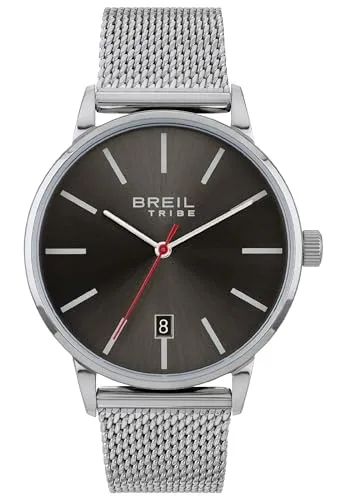 Breil Avery Herren Armbanduhr aus Edelstahl 41mm - Elegante Herren Armbanduhr in Silber-Gun, wasserdicht bis 3 Bar, mit Quarz-Uhrwerk und stilvollem Design – perfekt für jeden Anlass!