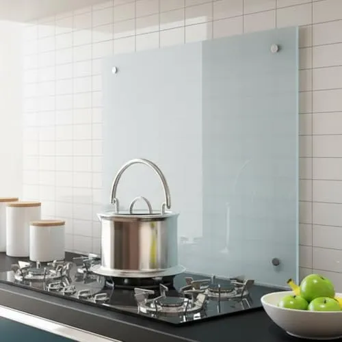 Mucola Küchenrückwand Milchglas 80x50 cm in weiß von Mucola