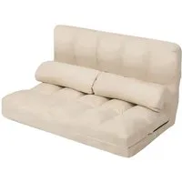 COSTWAY Schlafsofa mit 2 Kissen