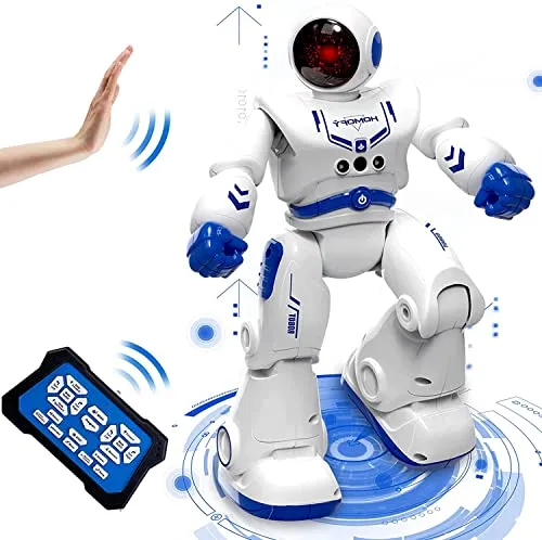 HUIYOKAY Programmierbarer RC Roboter für Kinder - Elektronische Roboter mit Gestensteuerung und programmierbaren Funktionen, ideal für Kinder ab 4 Jahren - fördert Kreativität und interaktives Spielen.