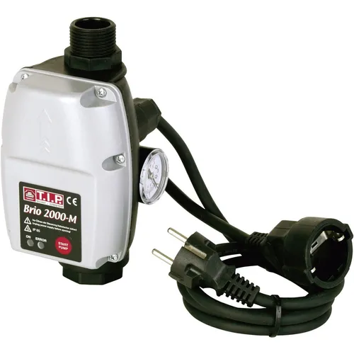 T.I.P. Elektronische Pumpensteuerung BRIO 2000 M - Automatisierungstechnik mit Trockenlaufschutz und einstellbarem Einschaltdruck von 1,0 bis 3,5 bar für optimale Pumpenleistung und Langlebigkeit.