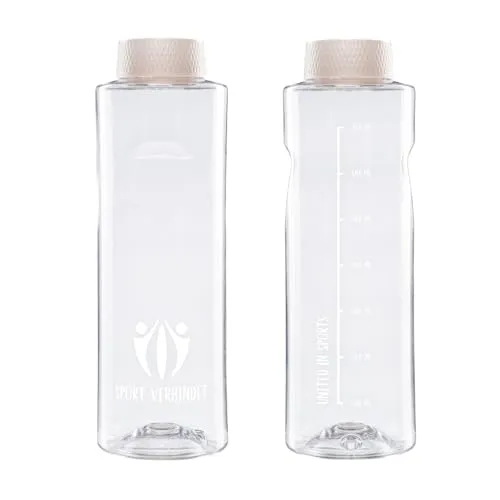 800ml Tritan Trinkflasche [Made in Austria, BPA-frei] – Ideale Größe, spülmaschinenfest, kohlensäurefest, leichte Sporttrinkflasche mit weiter Öffnung für einfaches Reinigen. (1 Flasche) (Rose Weiß)