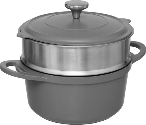 Dampfgarbehälter HEALTHY, Ø 24 cm, 4-teilig in grau von 5five Simply Smart