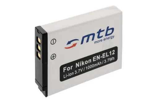 Akku EN-EL12 ENEL12 für Nikon Coolpix S9500, S9400, S9300, S9200, S9050, S6300