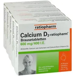 Calcium D3 ratiopharm 600mg/400 internationale Einheiten von ratiopharm