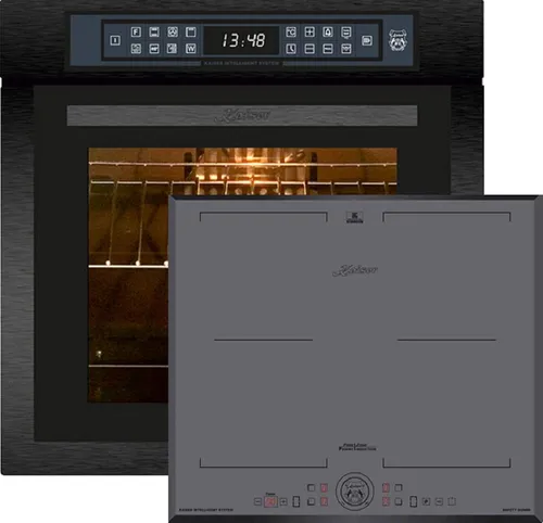 Kaiser Küchengeräte Backofen-Set EH 6306 RS+KCT 6730 FIG, Einbaubackofen,79L 15 Fkt.+Induktionskochfeld 60 cm