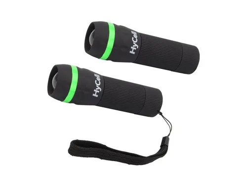 HyCell LED Taschenlampe Mini LED Taschenlampe zoombar inkl. AAA Batterien, 2Stück
