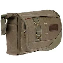 Christian Wippermann Damen Umhängetasche aus Canvas in Grün in grün von Christian Wippermann