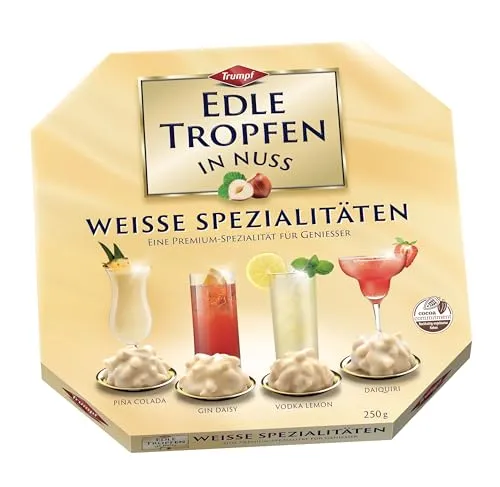 Edle Tropfen in Nuss Weiße Spezialitäten 250g