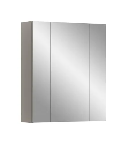 Spiegelschrank ICE 60x70 cm in Nox Oak Nachbildung - Moderner Spiegelschrank (B/H/T: 60x70x18 cm) in ansprechender Nox Oak Nachbildung. Bietet optimalen Stauraum für Pflegeprodukte und überzeugt durch zeitloses Design sowie einfache Montage.