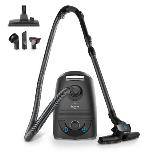 hoogo Bodenstaubsauger B3+ anthrazit mit HEPA-14-Filter in grau von hoogo