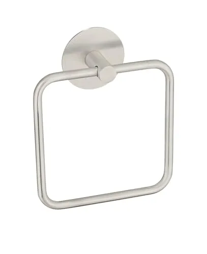 Schöner Wohnen Kollektion Handtuchring Mod. Meleto Wandhalter aus rostfreiem Edelstahl Anbringung ohne Bohren mit Klebepad-Technologie matt Maße Nicht angegeben