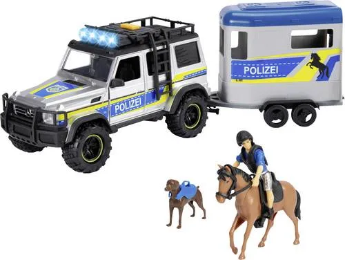 Dickie Toys Real SOS Police Horse Trailer