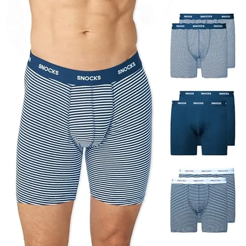 Produktbild Snocks Lange Boxershorts Herren aus Bio-Baumwolle (6er Pack)