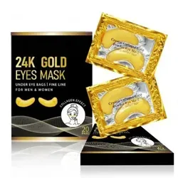 24K Gold Augenpads 20 Paare mit Kollagen & Hyaluronsäure, Anti-Aging Hydrogel Pads gegen Augenringe, Schwellungen und feine Linien, vegane Augenpf...