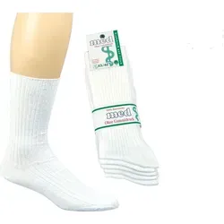 Kochfeste Arzt- und Schwesternsocken - 100% Baumwolle, Weiß, Gr. 39-42 - Hochwertige Herrensocken aus 100% Baumwolle, kochfest und ohne Gummidruck für optimale Durchblutung. Flache Zehennaht sorgt für ein druckfreies Tragegefühl.