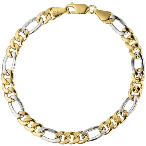 Bicolor Goldarmband aus 333 Gold, 19cm, Unisex - Elegantes bicolor Armband aus 333er Gold, 19 cm lang, ideal für jeden Anlass und perfekt für Unisex-Träger.