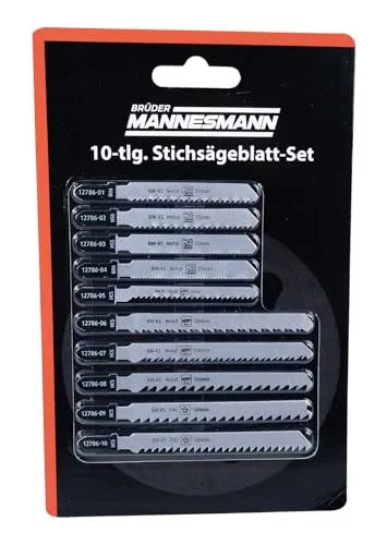 Brüder Mannesmann Stichsägeblatt-Set 10-tlg. | M12786