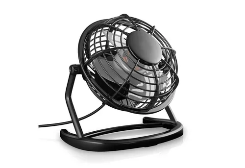 CSL Mini USB-Ventilator Tischventilator, stromsparend, ruhiger Lauf, 360° neigbar, Fan Lüfter, optimal für den Schreibtisch, An Aus Schalter, Kompatibel mit PC MAC