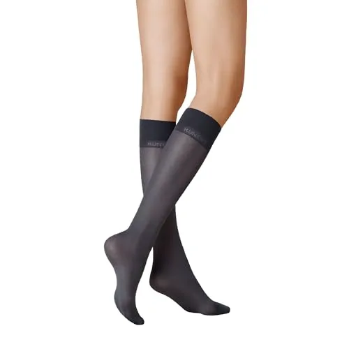 KUNERT Damen Kniestrümpfe Satin Look 40 weicher Bund 40 DEN Marine 0880 39-42