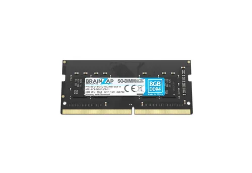 BRAINZAP 8GB RAM PC4-2400T-SCB-11 SO-DIMM Laptop-Arbeitsspeicher (2400 MHz, CL17, 1Rx8, Non-ECC, Unbuffered, für Notebooks - Intel und)
