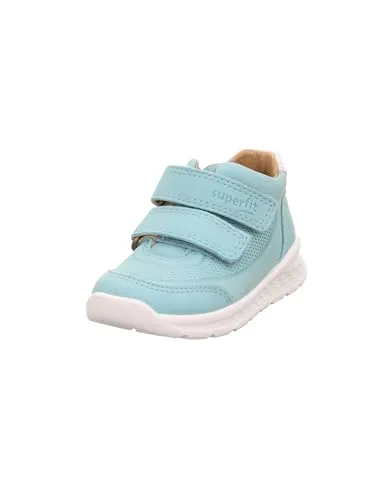 Superfit Breeze 1-000379-7510 - Hochwertige Babysneakers in Hellgrün-Rosa - Babysneakers mit Lederdecksohle, rutschhemmender Laufsohle und praktischem Klettverschluss für besten Halt. Ideal für kleine Laufanfänger!